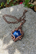 Sodalite & Copper Wire Wrap Necklace