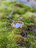 Rose Quartz and Jewelers Brass Wire Wrap Ring