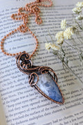 Raw Copper Agate Pendant: Cloud Swirl Design