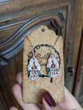 Hand Sculpted, Floral, Polymer Clay Earrings
